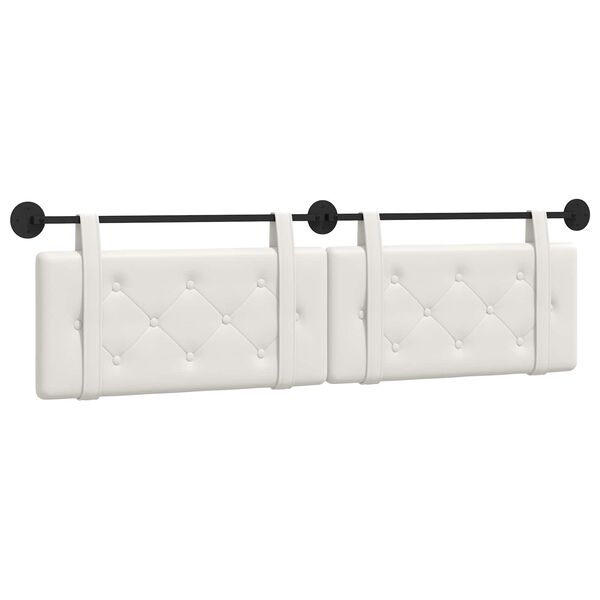 vidaXL Z&aacute;vesn&aacute; Čel&aacute; N&aacute;stenn&yacute; Biely 190 x 55 x 5 cm Umel&aacute; koža