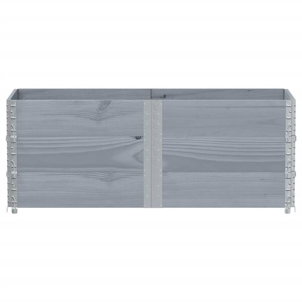 vidaXL Paletov&eacute; ohr&aacute;dky 3 ks siv&eacute; 150x50 cm borovicov&yacute; mas&iacute;v
