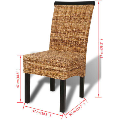 vidaXL Jedálenské stoličky 6 ks, abaka a mangový masív