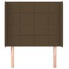 vidaXL Čelo postele so z&aacute;hybmi tmavohned&eacute; 93x16x118/128 cm l&aacute;tka