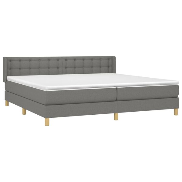 vidaXL Boxspring posteľ s matracom tmavosiv&aacute; 160x200 cm l&aacute;tka