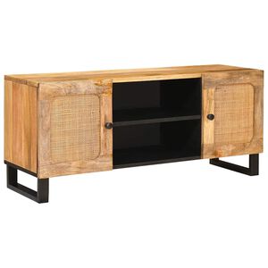 vidaXL TV skrinka s dverami Hned&aacute; 105 x 33 x 46 cm Mas&iacute;vne mango drevo
