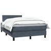 vidaXL Posteľn&yacute; r&aacute;m boxspring s matracom tmavosiv&yacute; 120x210 cm zamat