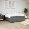 vidaXL Boxspring posteľ s matracom tmavosiv&aacute; 200x200 cm l&aacute;tka