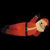 vidaXL Nafukovac&iacute; ležiaci vianočn&yacute; Santa s LED 160 cm