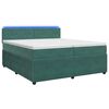 vidaXL Posteľ boxspring s matracom Tmavozelen&aacute; 200 x 200 cm Zamat