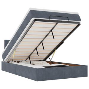 vidaXL Osmansk&aacute; posteľ s matracom tmavosiv&aacute; 120x190 cm zamat