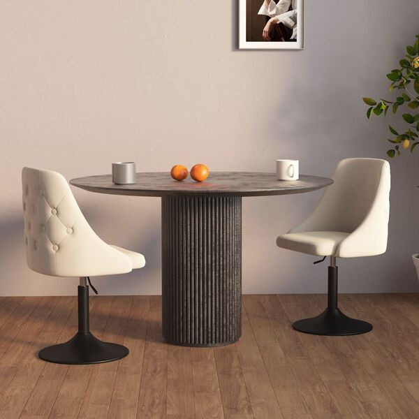 vidaXL Jed&aacute;lensk&eacute; stoličky 2 ks kr&eacute;mov&eacute; zamatov&eacute;