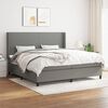 vidaXL Boxspring posteľ s matracom tmavosiv&aacute; 200x200 cm l&aacute;tka