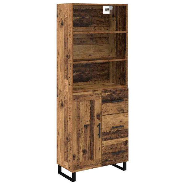 vidaXL Highboard Star&eacute; drevo 69,5 x 34 x 180 cm Kompozitn&eacute; drevo