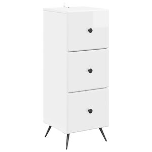 vidaXL Z&aacute;suvkov&yacute; kabinet Biela s vysok&yacute;m leskom 33 x 34,5 x 90 cm