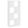 vidaXL Knižnica/deliaca stena biela 60x24x124,5 cm drevotrieska