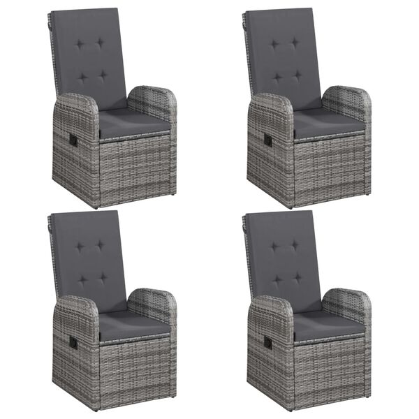 vidaXL 5-dielna z&aacute;hradn&aacute; jed&aacute;lensk&aacute; s&uacute;prava siv&aacute;