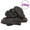 vidaXL Sopečn&eacute; kamene 25 kg čierne 10-30 cm
