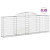 vidaXL Obl&uacute;kov&eacute; gabi&oacute;nov&eacute; ko&scaron;e 30 ks 300x30x100/120cm pozinkov. železo