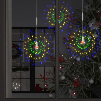 vidaXL Vonkajšie vianočné prskavky 10 ks, farebné 20 cm, 1400 LED