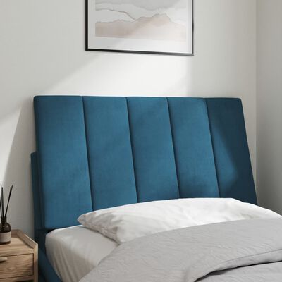 vidaXL Panel na čelo postele modrý 80 cm zamat