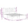 vidaXL Kovový rám postele s čelom čierny 135x190 cm