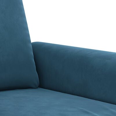 vidaXL 3-dielna sedacia súprava s vankúšmi modrá zamat