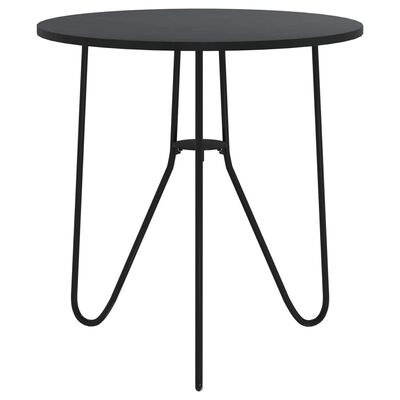 vidaXL Čajový stolík čierny 48 cm MDF a železo