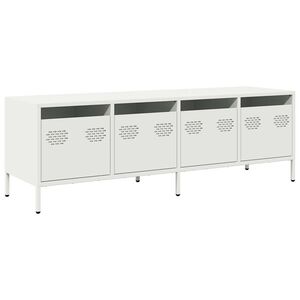 vidaXL TV skrinka biela 135x39x43,5 cm oceľ valcovan&aacute; za studena