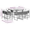 vidaXL 11-dielna záhradná jedálenská súprava s vankúšmi sivá polyratan