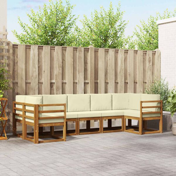 vidaXL Z&aacute;hradn&aacute; s&uacute;prava gaučov s vank&uacute;&scaron;om 7 pcs Pr&iacute;rodn&aacute; a kr&eacute;mov&aacute;