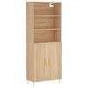 vidaXL Vysok&aacute; skrinka dub sonoma 69,5x34x180 cm spracovan&eacute; drevo