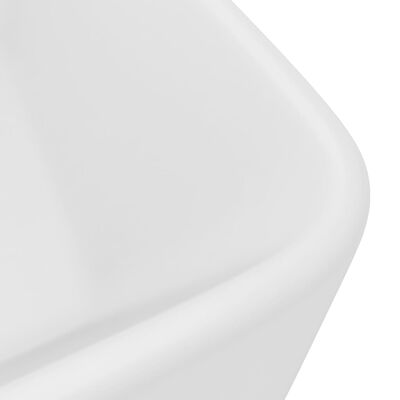 vidaXL Luxusné umývadlo matné biele 41x30x12 cm keramické