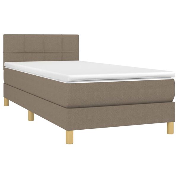 vidaXL Boxspring posteľ s matracom sivohned&yacute; 100x200 cm l&aacute;tka