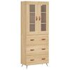 vidaXL Vysok&aacute; skrinka dub sonoma 69,5x34x180 cm spracovan&eacute; drevo