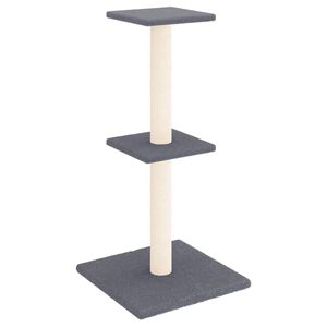 vidaXL &Scaron;krabadlo pre mačky so sisalov&yacute;mi stĺpikmi tmavosiv&eacute; 73 cm