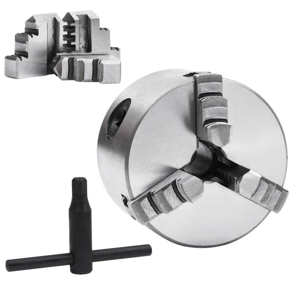 vidaXL 3-čeľusťov&eacute; samostrediace skľučovadlo na s&uacute;struh 80 mm oceľov&eacute;