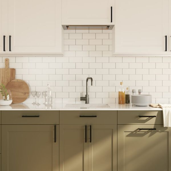 vidaXL Rukov&auml;te na skrinku 20 ks čierna 160 mm nehrdzavej&uacute;ca oceľ