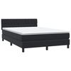 vidaXL Posteľn&yacute; r&aacute;m boxspring s matracom čierny 160x210 cm zamat