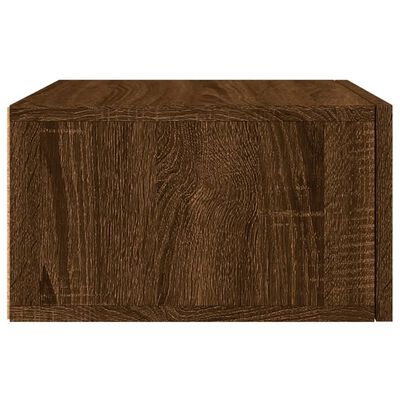 vidaXL Nástenný nočný stolík hnedý dub 35x35x20 cm