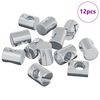 vidaXL Z&aacute;tky 12 pcs Strieborn&aacute; M6 x 13 mm Kov