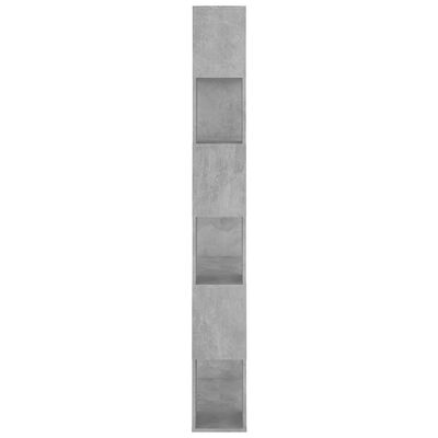 vidaXL Knižnica/deliaca stena betónová sivá 80x24x186 cm drevotrieska