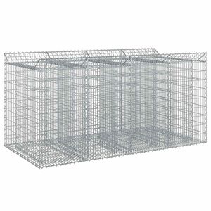 vidaXL Gabi&oacute;nov&aacute; vyv&yacute;&scaron;en&aacute; posteľ 2 ks 200 x 100 x 100 cm Strieborn&aacute;