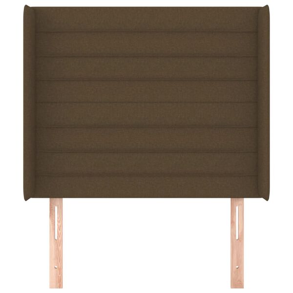 vidaXL Čelo postele so z&aacute;hybmi tmavohned&eacute; 93x16x118/128 cm l&aacute;tka