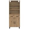 vidaXL Highboard Remeseln&yacute; dub 69,5 x 34 x 180 cm Kompozitn&eacute; drevo