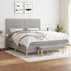 vidaXL Boxspring posteľ s matracom svetlosiv&aacute; 100x200 cm l&aacute;tka