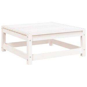 vidaXL Z&aacute;hradn&aacute; taburetka biela 70x70x30 cm borovicov&yacute; mas&iacute;v