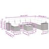 vidaXL 9-dielna záhradná súprava pohoviek s vankúšmi svetlosivá