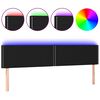 vidaXL Čelo postele s LED čierne 160x5x78/88 cm l&aacute;tka