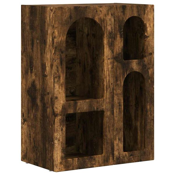 vidaXL Serv&iacute;rovacia skriňa Dymov&aacute; dub 59 x 35 x 80.5 cm