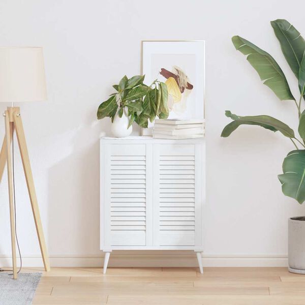 vidaXL Dvierka skriniek Louvred Design 2 ks Biela 61,5x29,5 cm