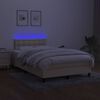 vidaXL Boxspring posteľ s matracom a LED kr&eacute;mov&aacute; 120x190 cm l&aacute;tka