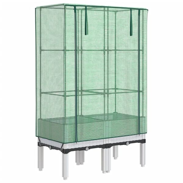 vidaXL Z&aacute;hon s krytom na sklen&iacute;k ratanov&yacute; vzhľad 80x40x140 cm