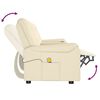 vidaXL 4-miestne sklápacie masážne kreslo+držiaky na poháre, krémové